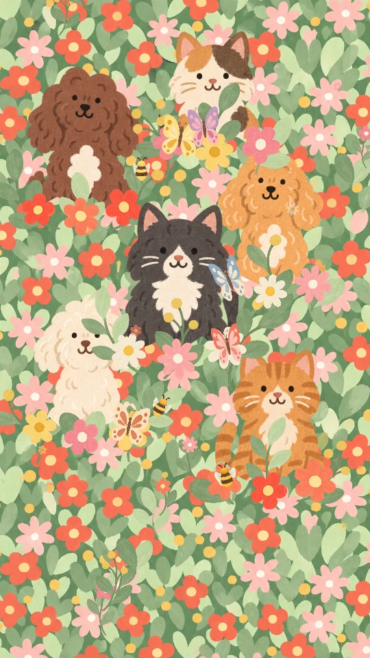 Flower Field Friends digital flower gift preview