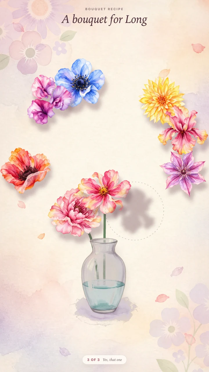Bouquet Recipe digital flower gift preview