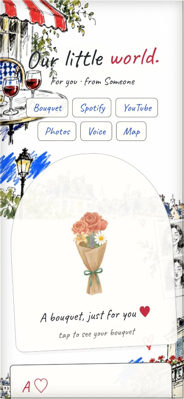 Our Little World digital flower gift preview